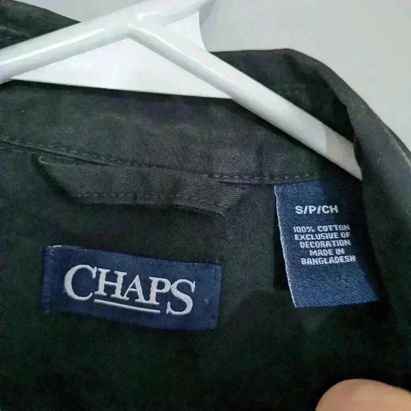 HOST PICK ♥️ CHAPS  COAT all black size small ZIPPER AND POCKETS GREAT CONDITION - Picture 3 of 8